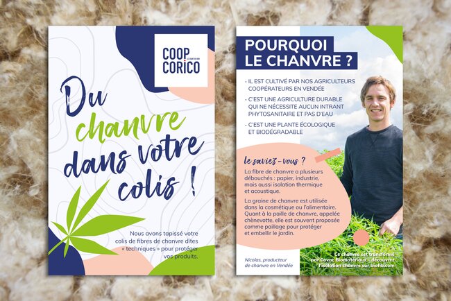 Flyer informatif envoyé avec les produits d'épicerie